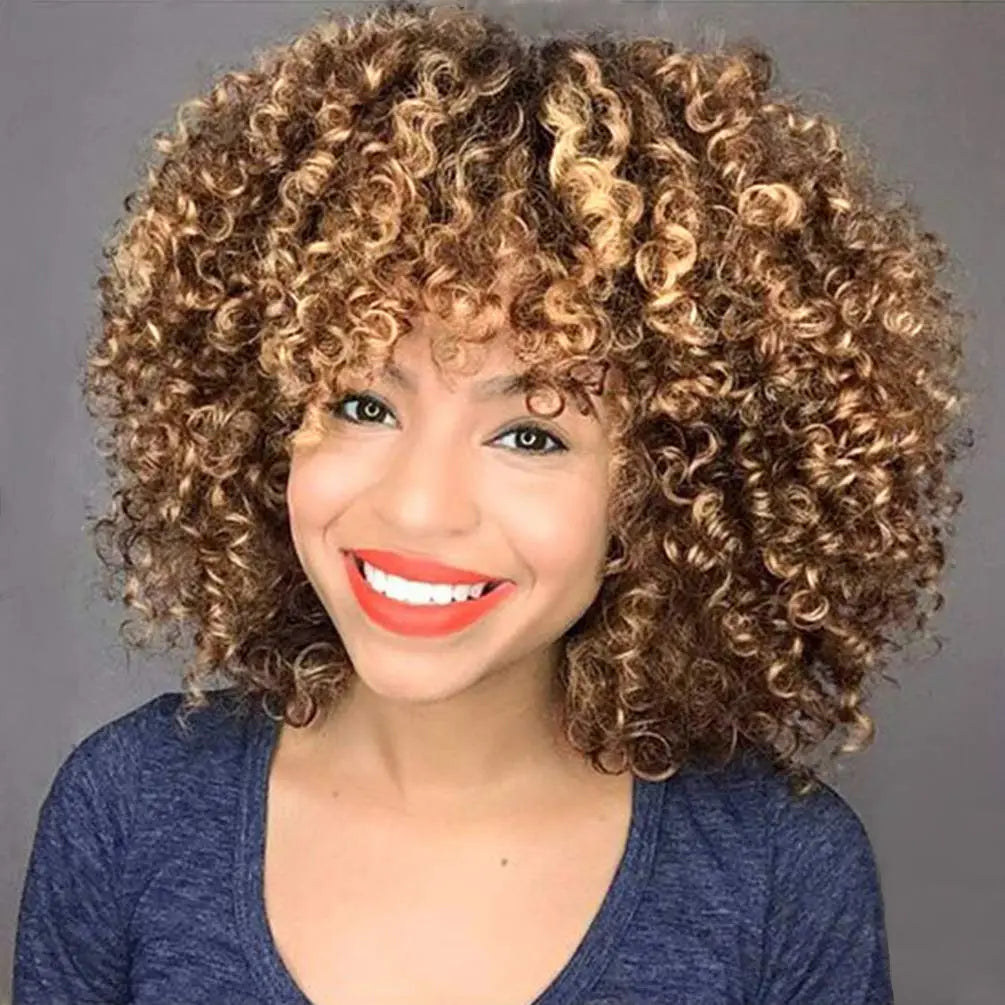 Lux Mixed Color Curly Wigs - Inglows